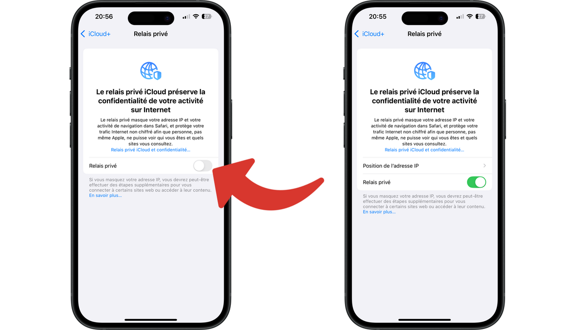 Activer le Relais privé iCloud sur iPhone © Clubic