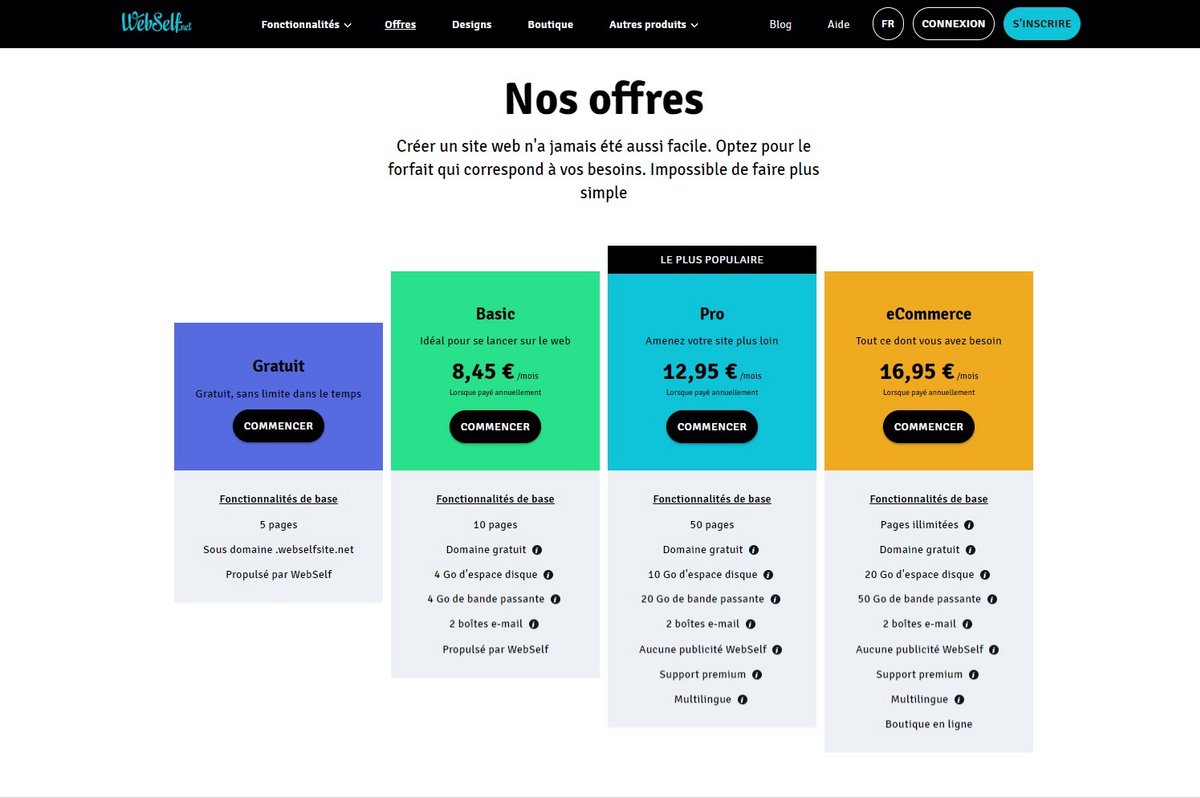 Les offres payantes WebSafe : 3 forfaits au choix