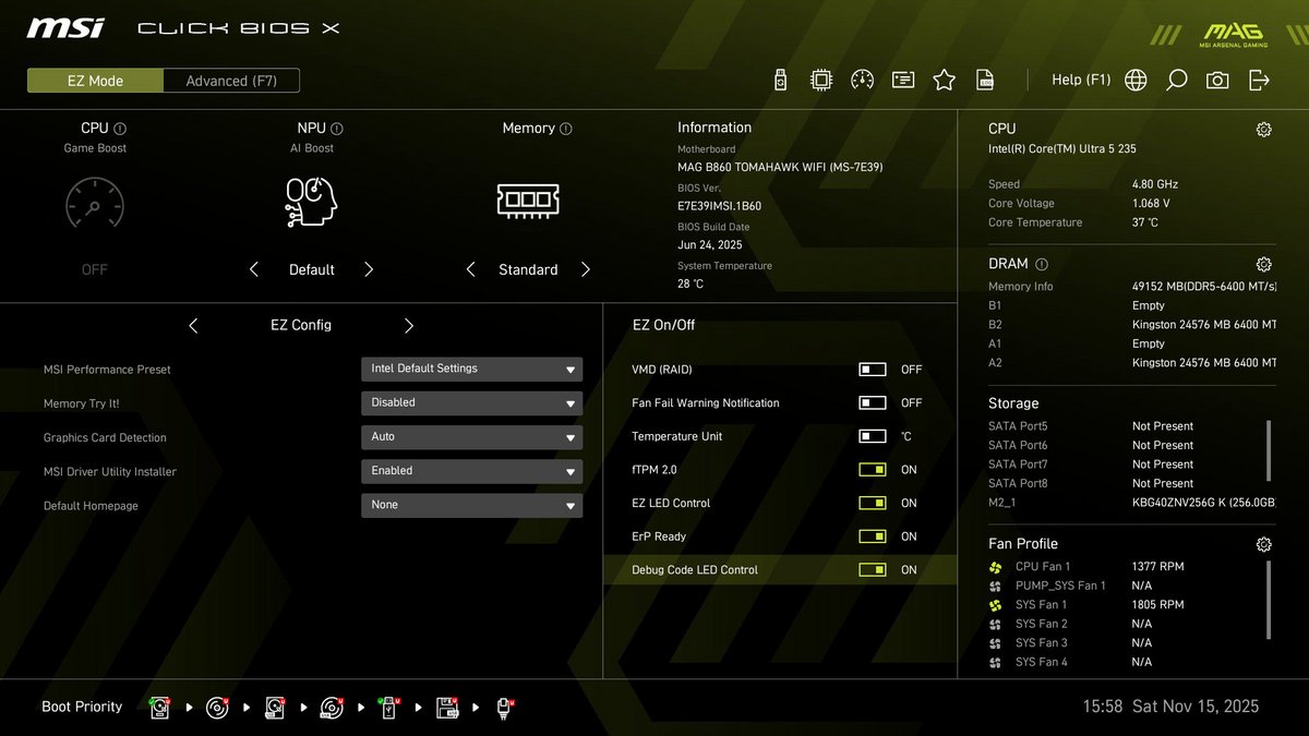 Remarquable clarté de l'interface EZ Mode. ©Nerces pour Clubic