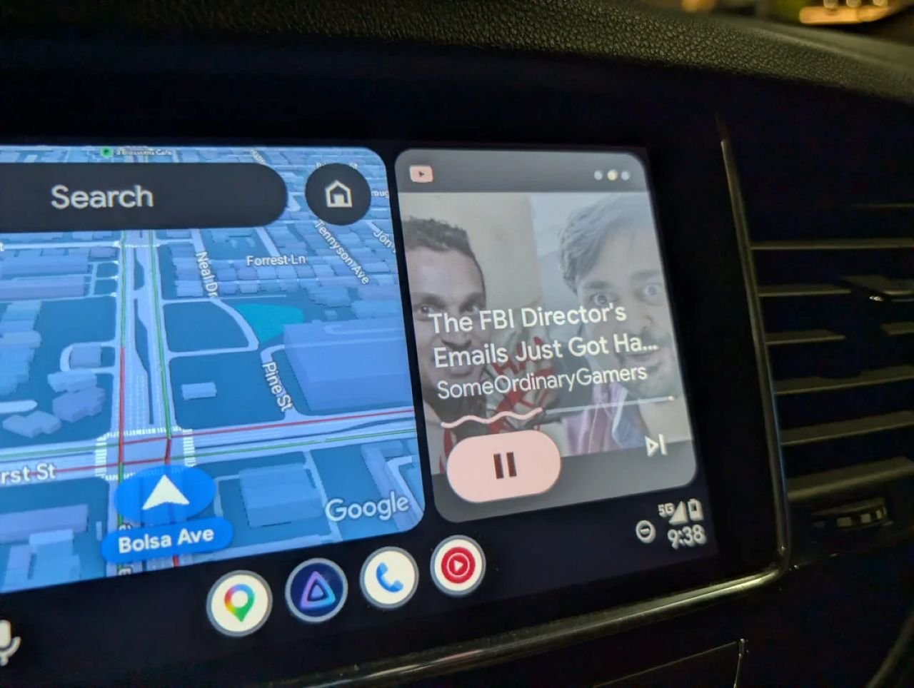C'est bien YouTube et non YouTube Music qui s'affiche sur l'écran d'Android Auto - ©Game Shit / Reddit