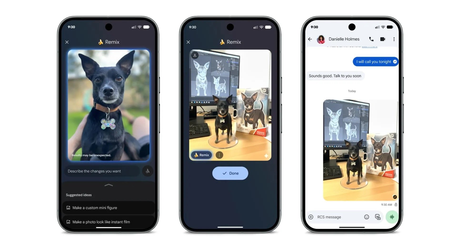 Google Banana de plus en plus utile sur les Google Pixel. ©Google