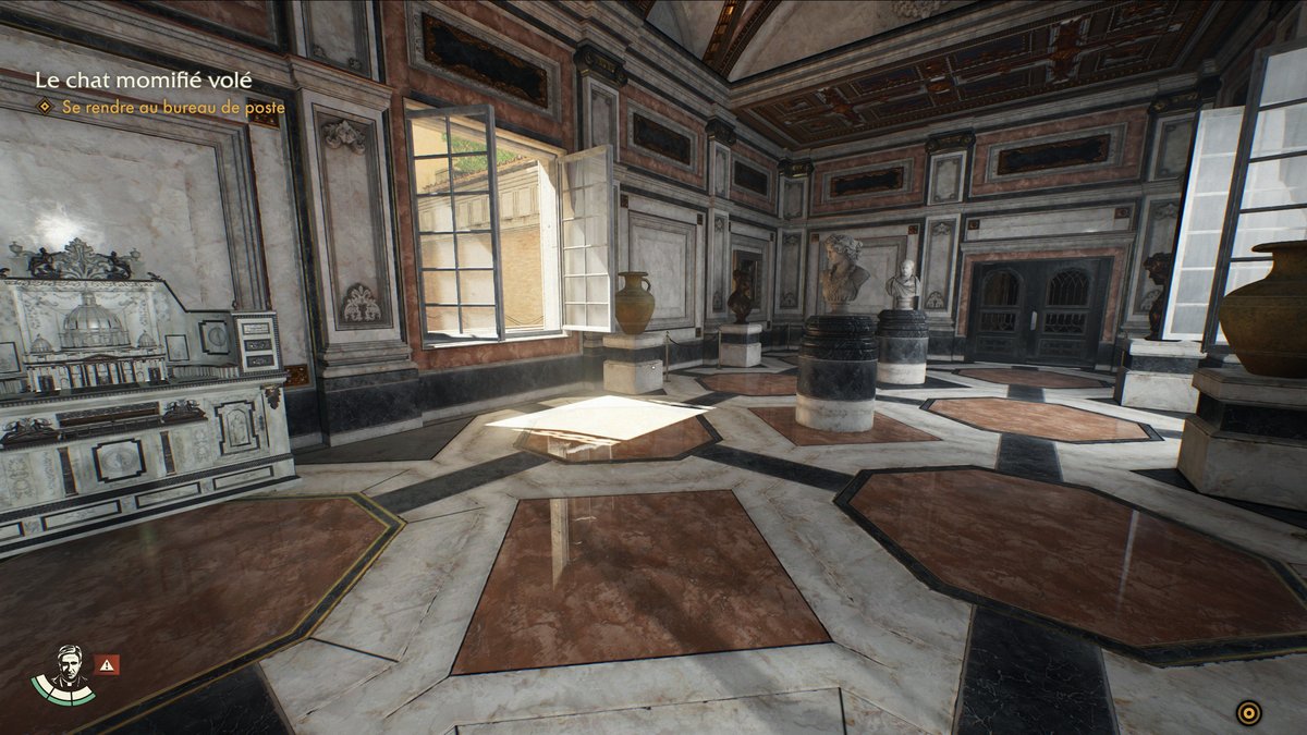 Au Vatican : à gauche sans le path tracing, à droite avec © Clubic