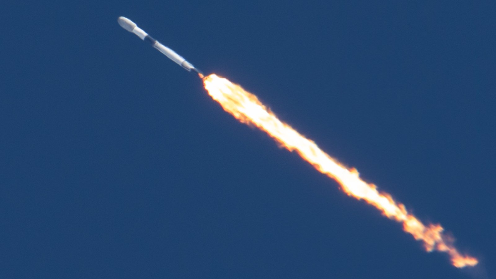 Une fusée Falcon 9 se dirige vers l'espace. ©SpaceX