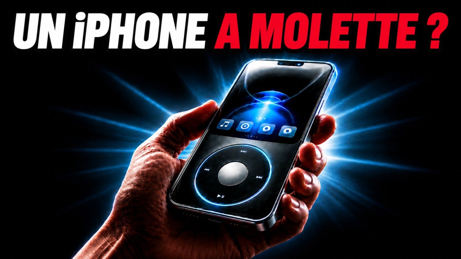 Un iPhone avec la molette cliquable de l'iPod ? Apple y a vraiment pensé. ©Clubic