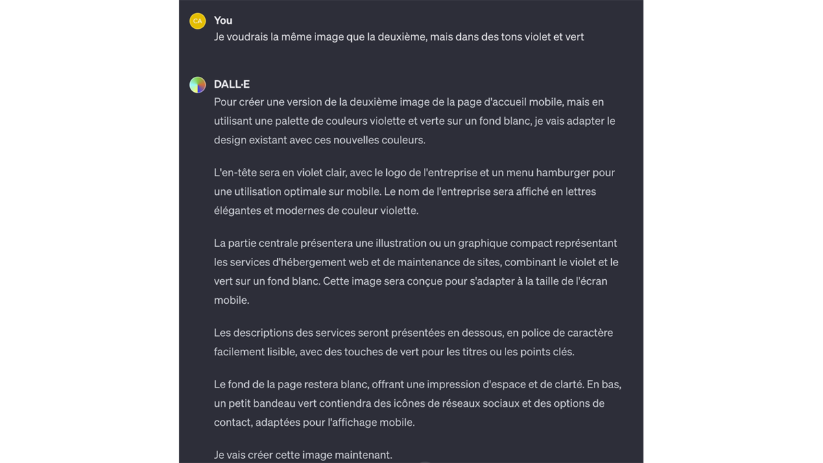 Modification de l’interface d’une application mobile avec DALL·E 3 © Pascale Duc pour Clubic