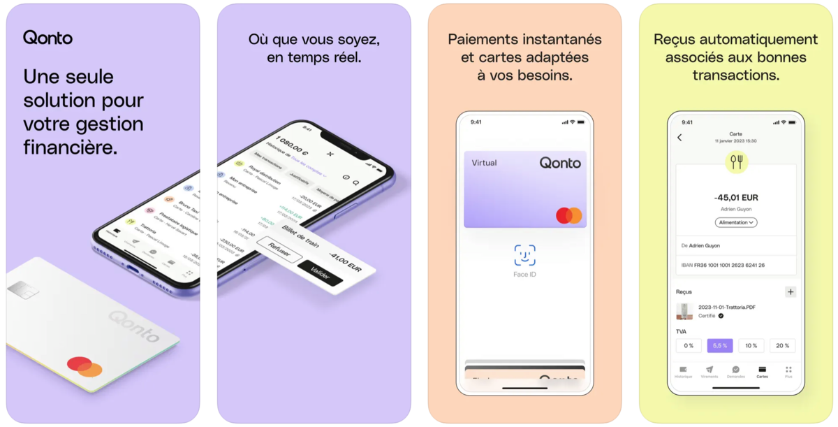 Application Qonto - Présentation de la banque en ligne professionnelle