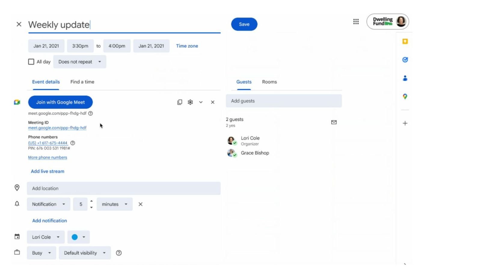 Les codes Google Meet ne sont plus copiés automatiquement. ©Google