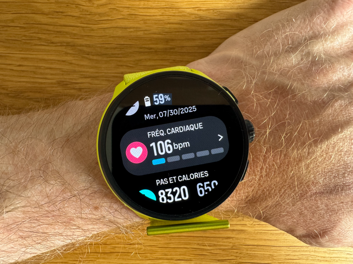 Les widgets pour accéder à ses données en course © Philippe Du Noyer pour Clubic