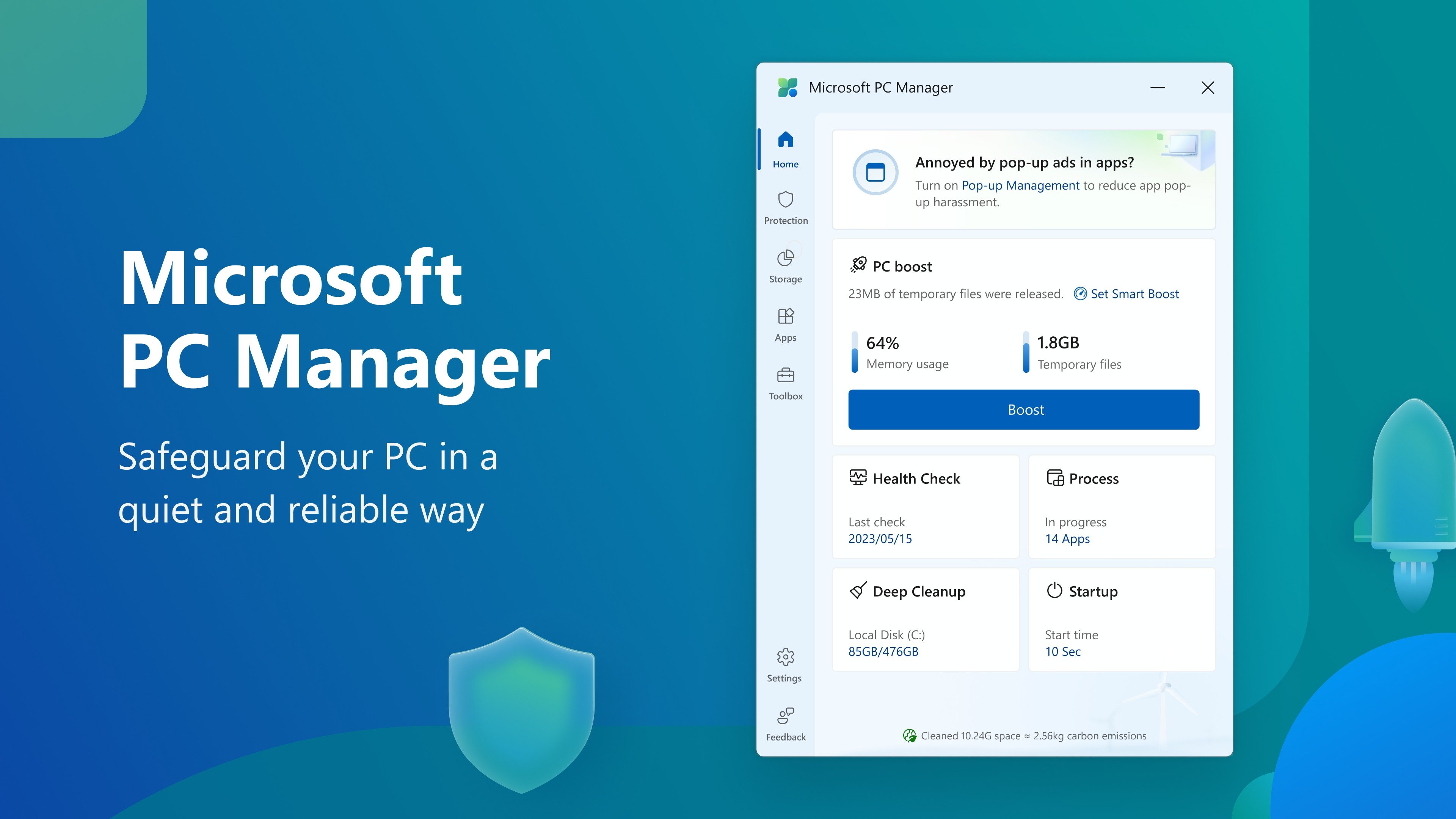 Microsoft PC Manager est (presque) disponible ! © Microsoft