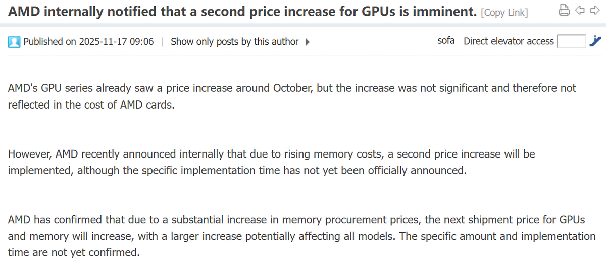 AMD aurait déjà annoncé la mauvaise nouvelle à ses proches partenaires. ©VideoCardz