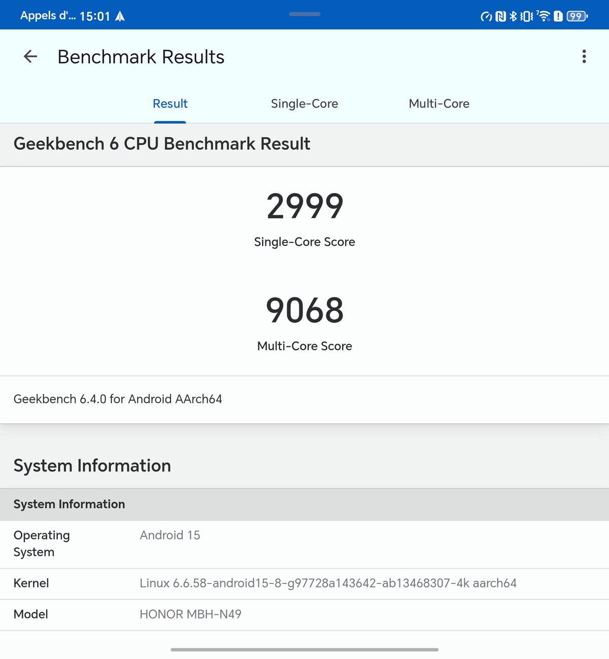 Geekbench rassure sur les performances du Magic V5