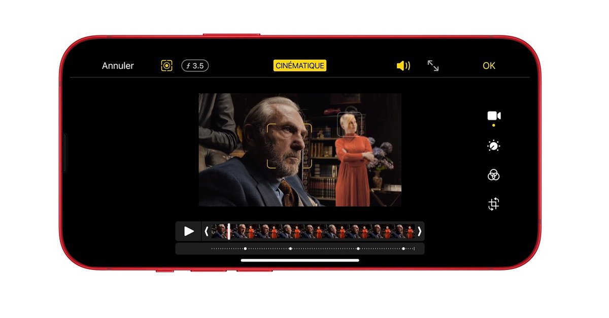 Le nouveau mode vidéo Cinématique. Capture d'écran © Apple
