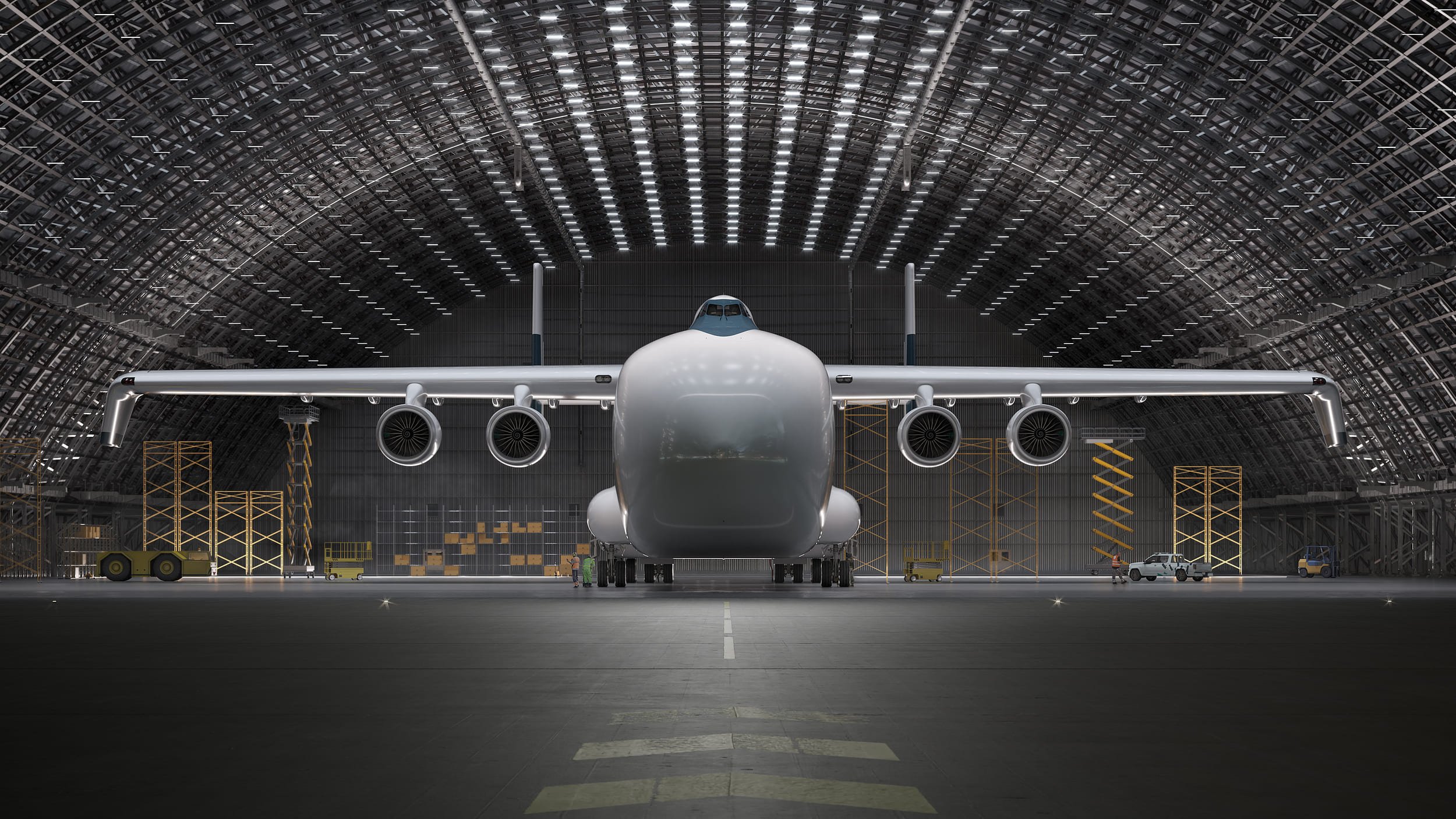 Voici le WindRunner, qui deviendra une fois construit le plus gros avion cargo du globe © Radia