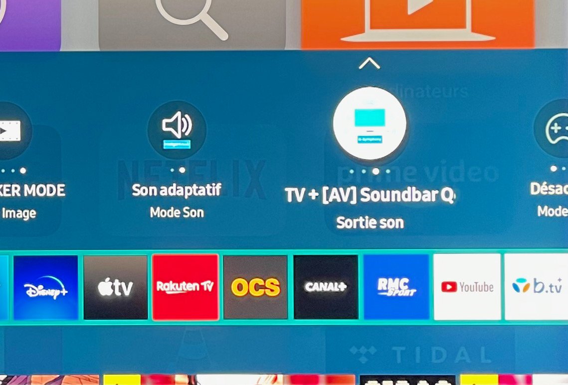 Samsung HW-Q600A TV menu