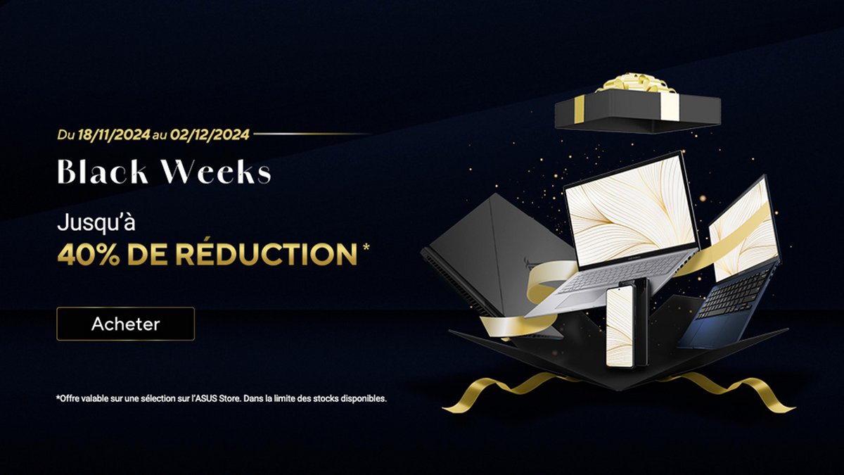 Le Black Friday est bel et bien lancé chez ASUS !