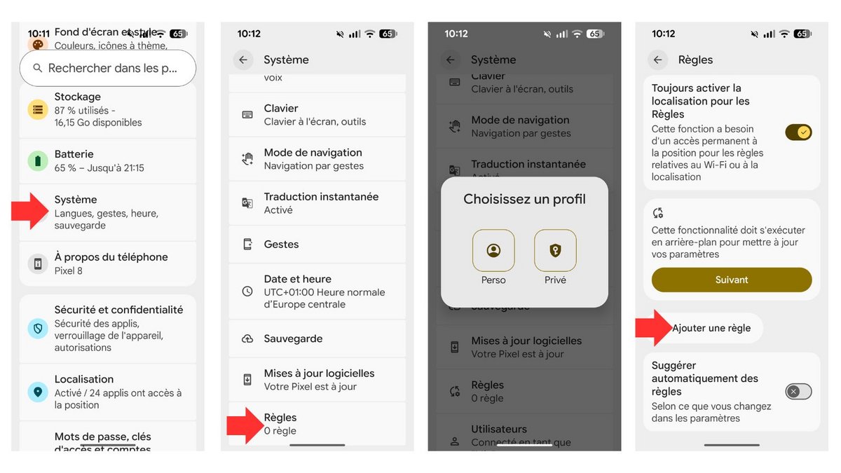 Définissez des règles. ©Google