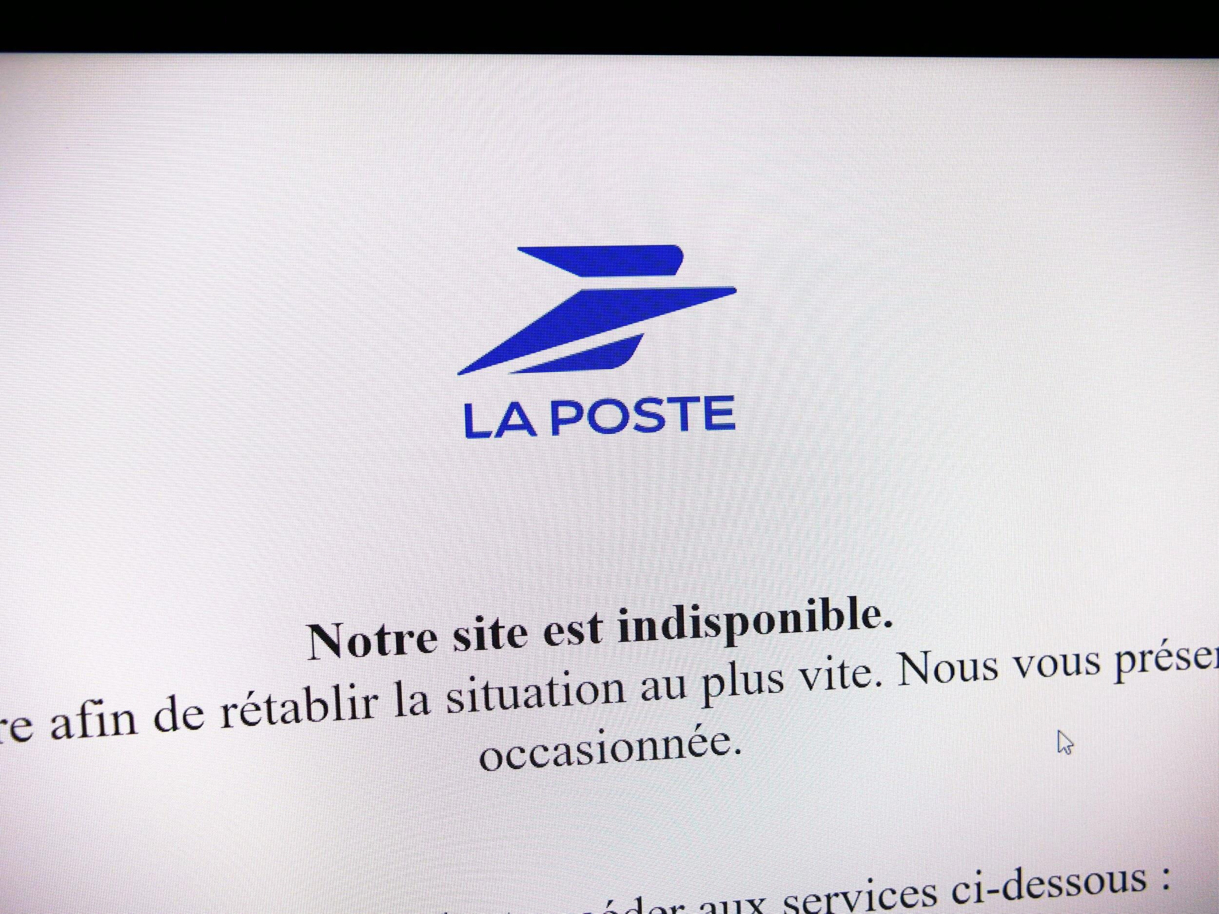 Voici ce qu'affiche le site de La Banque Poste ce lundi matin. © Alexandre Boero / Clubic