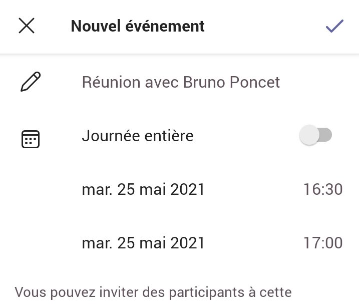 Microsoft Teams réunion par mobile