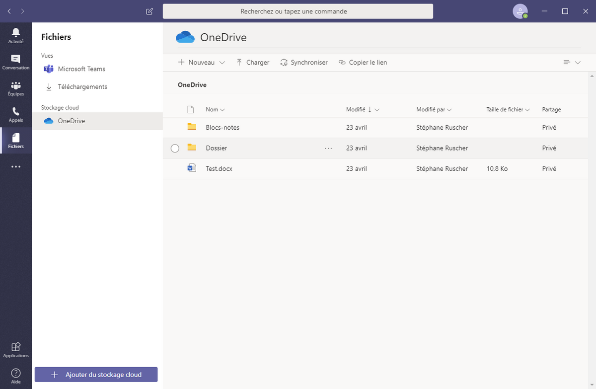 Microsoft Teams OneDrive