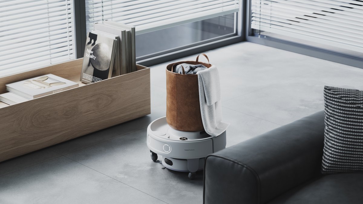 Posez vos objets sur l'aspirateur robot, il s'occupe de l'apporter tout seul © Switchbot