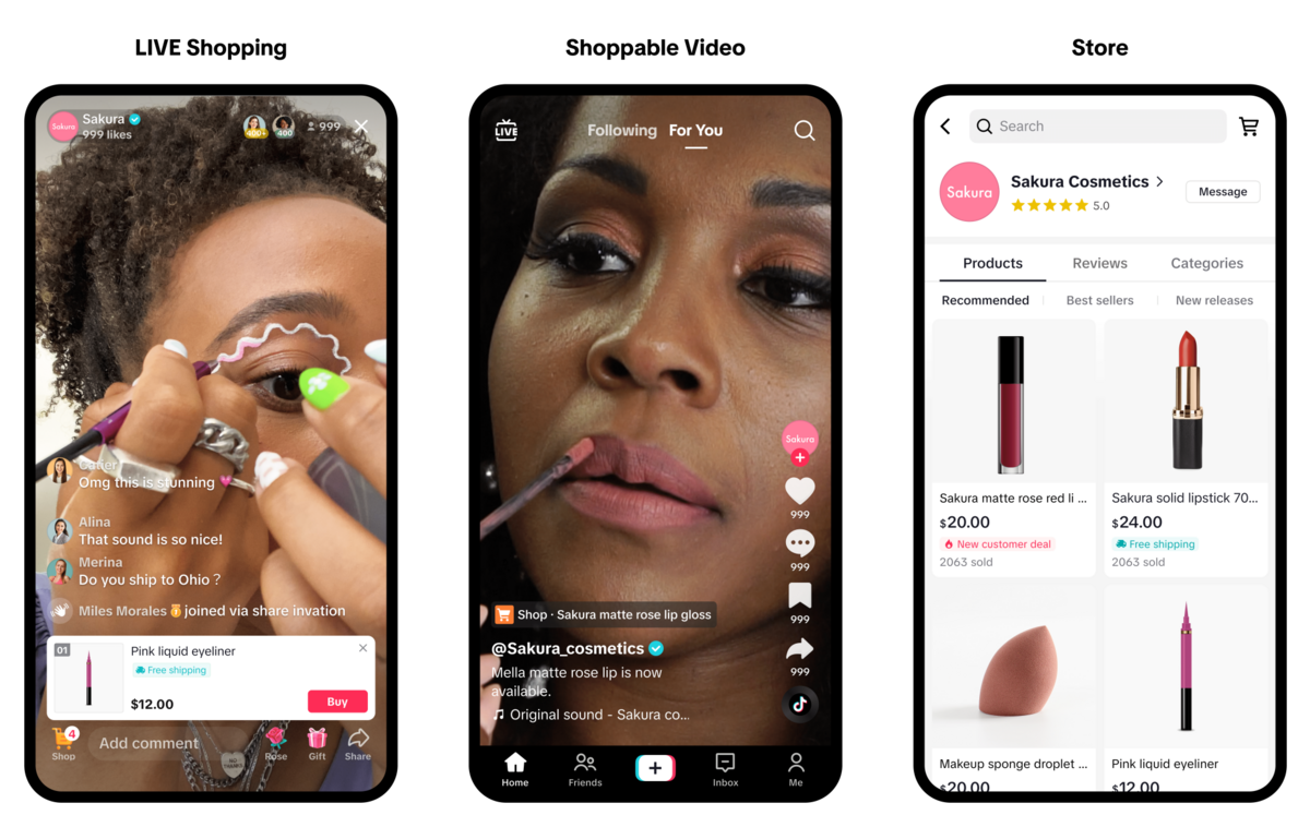 En un clic, il sera possible d'acheter du maquillage, des vêtements, des produits de beauté... © TikTok