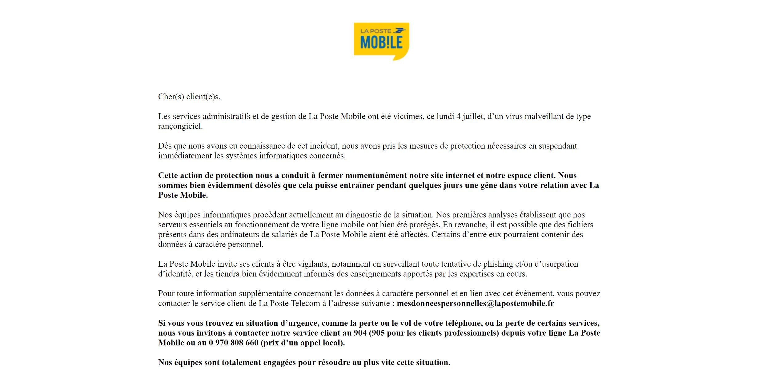 © La Poste Mobile