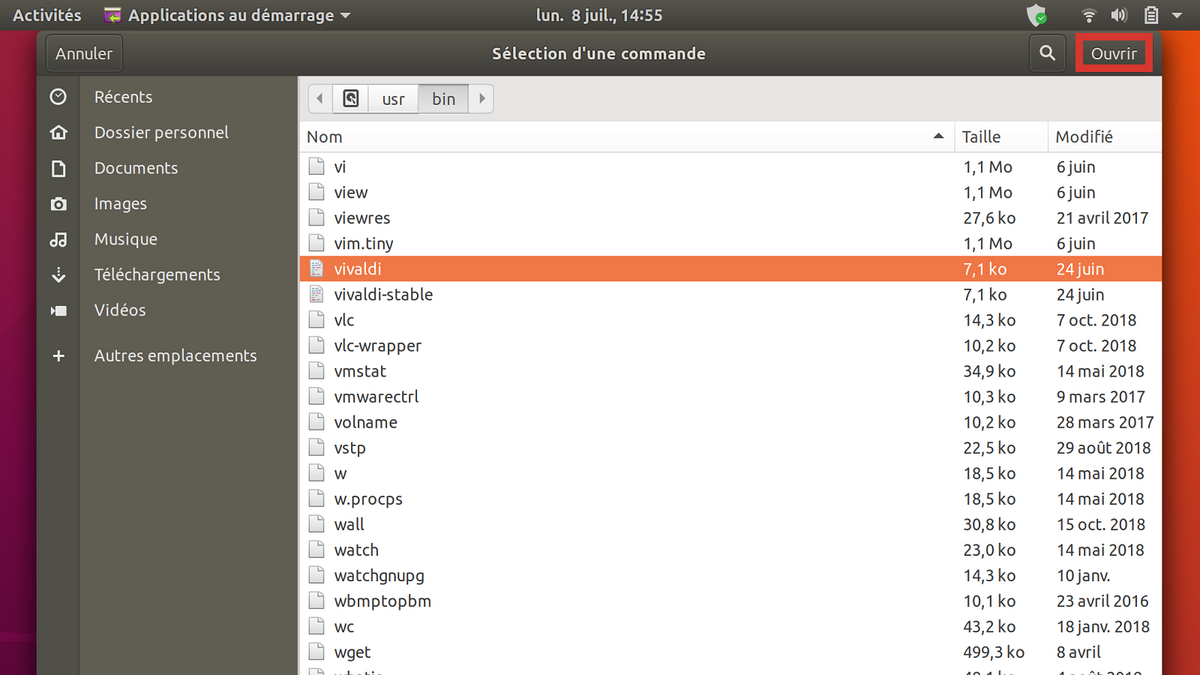 Lancement Ubuntu 10