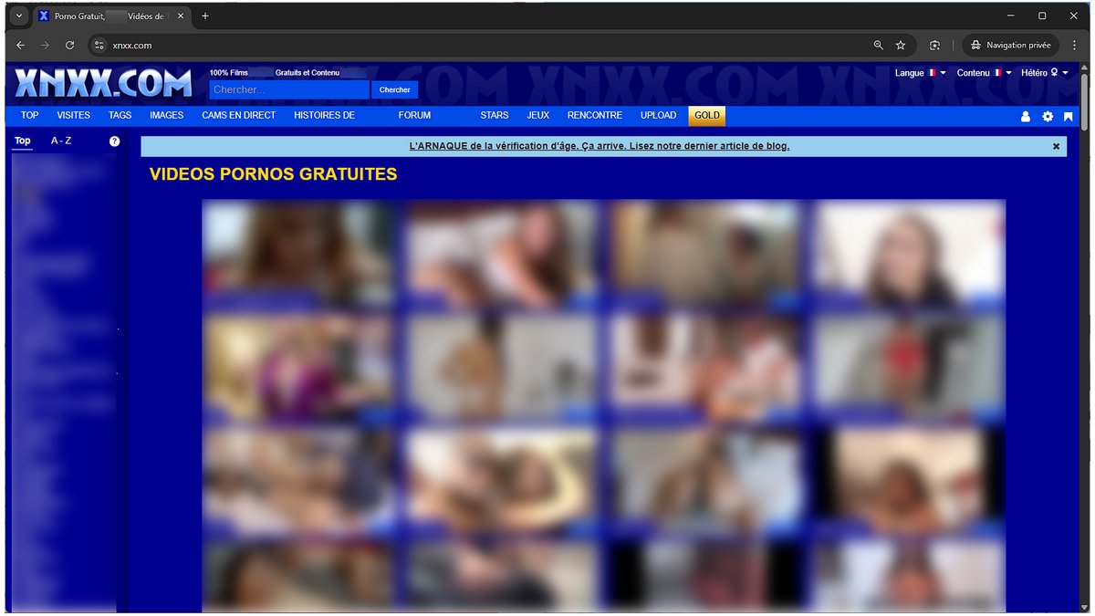 Avec un VPN activé, XNXX est accessible sans aucune restriction en France - © Clubic