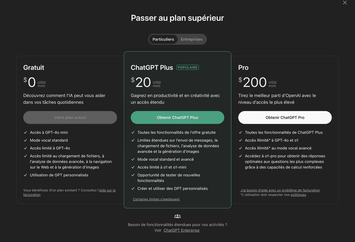 ChatGPT Plus et Pro