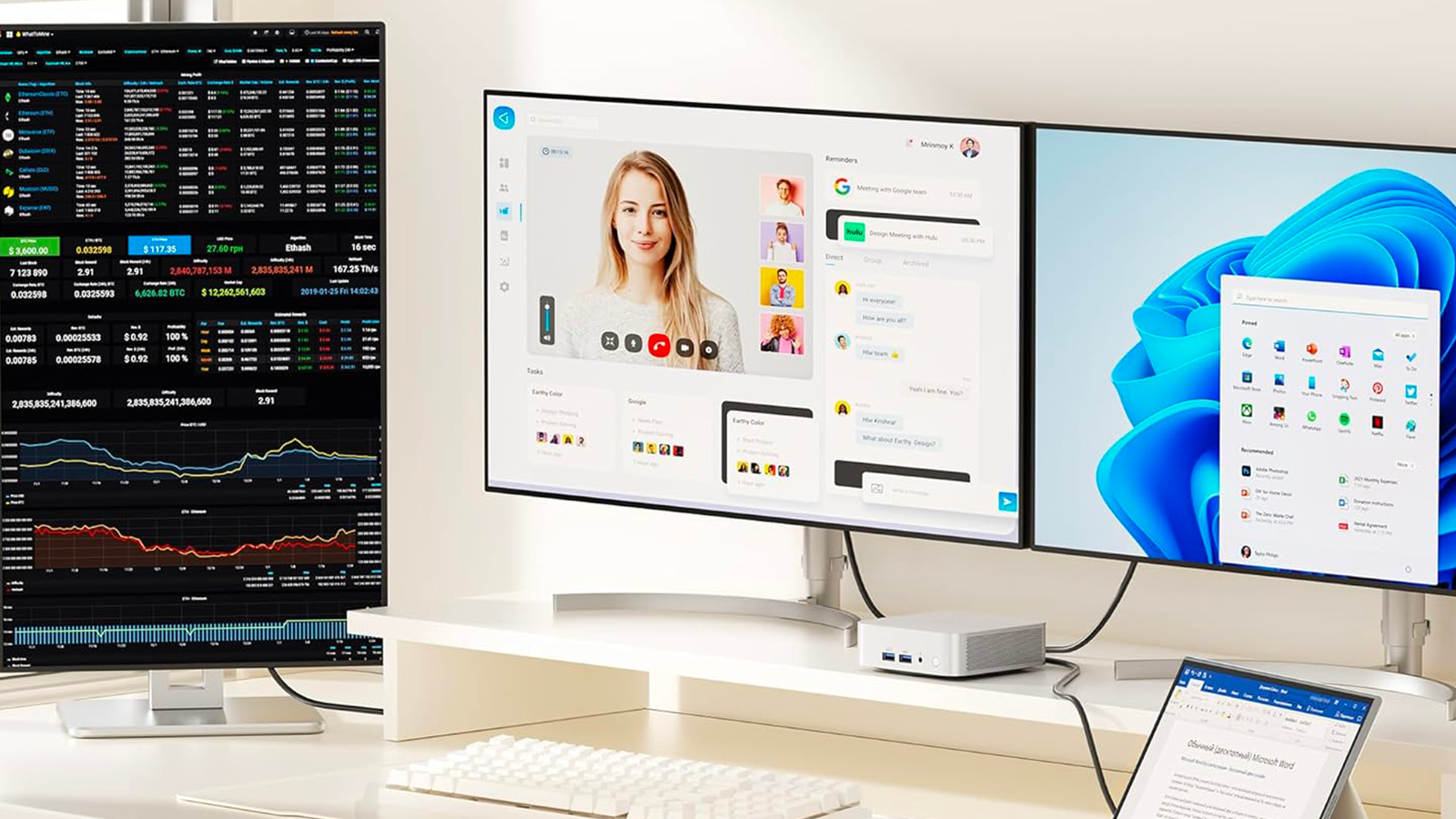 Le A5 Pro 2026 embarque un Ryzen 5 7530U à 6 cœurs cadencé jusqu'à 4,5 GHz, avec 16 Go de RAM et 1 To de stockage NVMe. ©Geekom