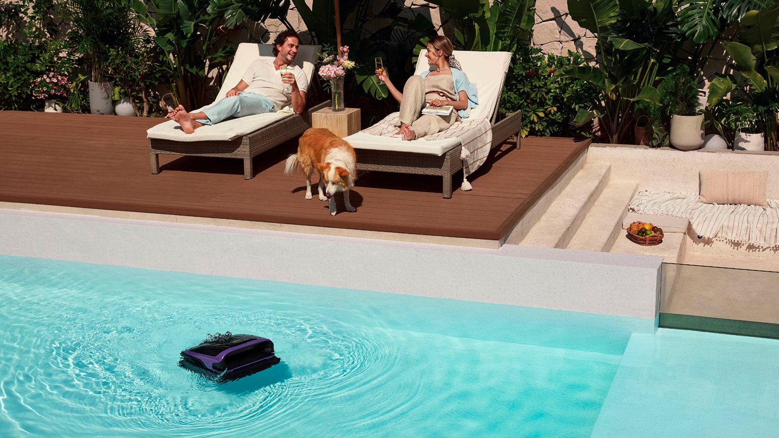 Ce robot sans fil s’occupe de tout, du fond à la surface, y compris la ligne d’eau. ©Beatbot