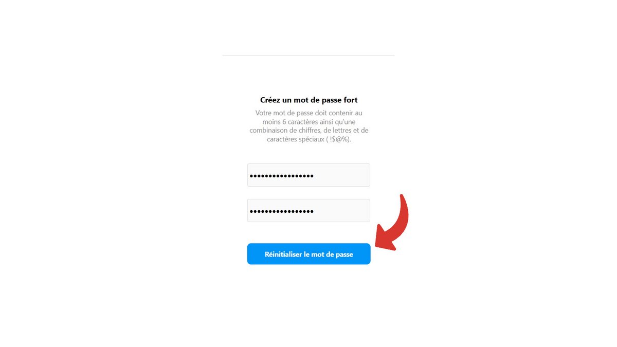Nouveau mot de passe Instagram © Pascale Duc pour Clubic