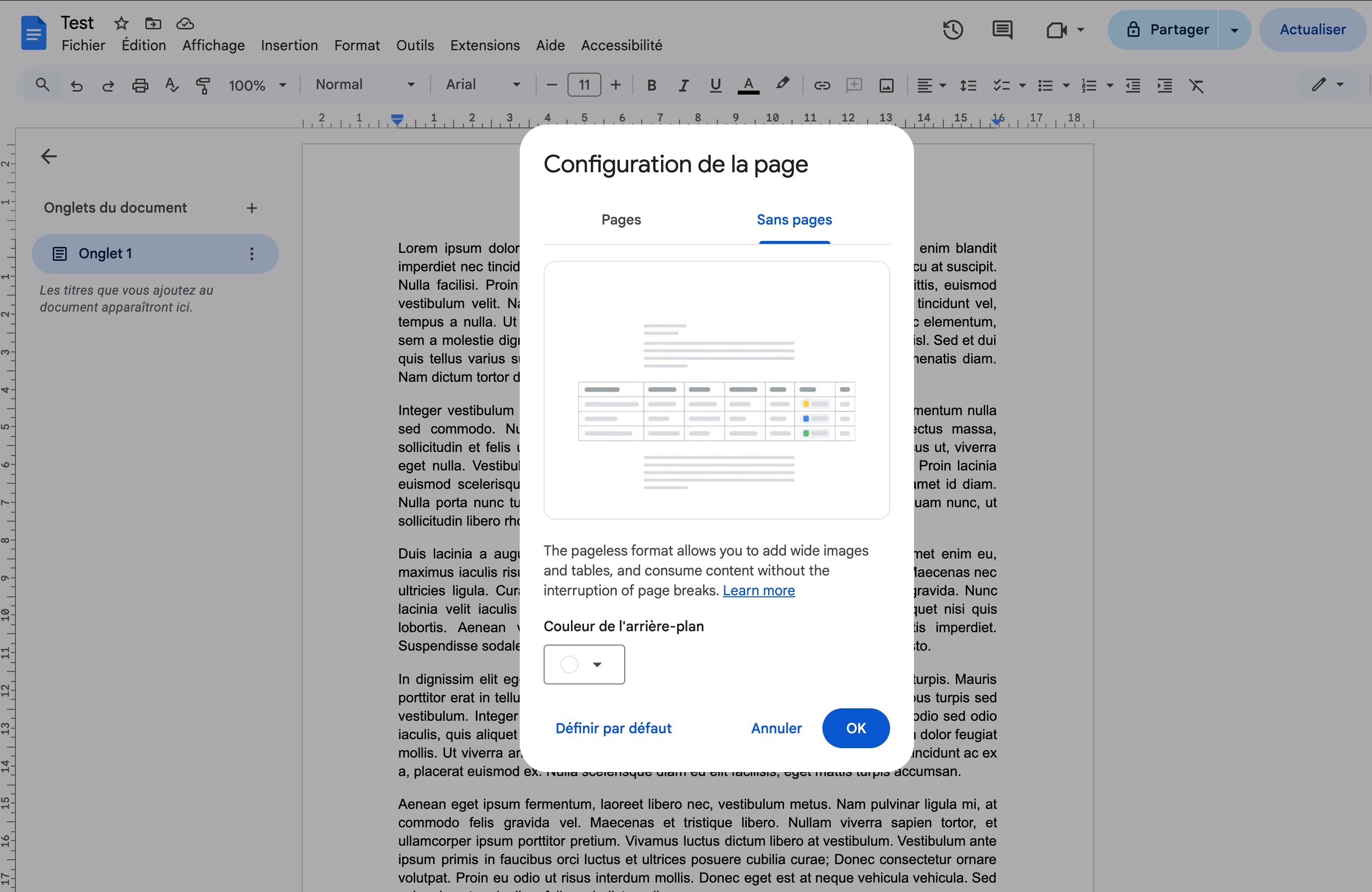 Dites adieu aux successions de pages. ©Google