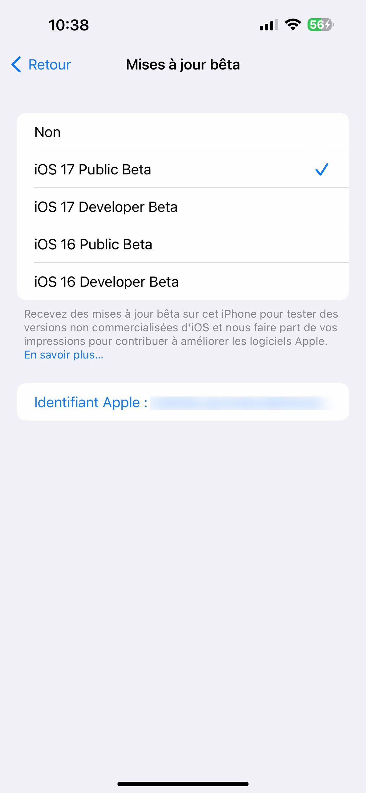 iOS 17 Beta publique