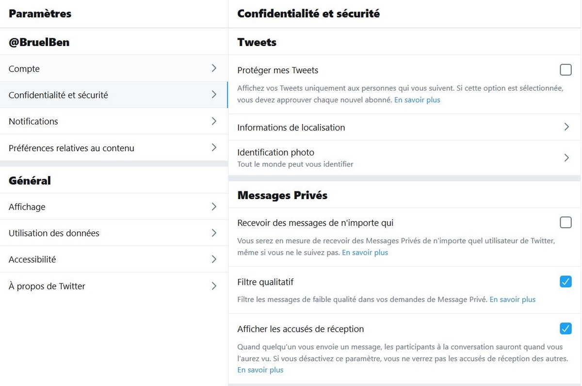 Twitter protéger