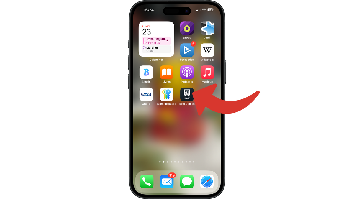 Ouvrir l'application Epic Games de votre iPhone © Clubic