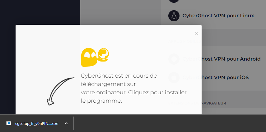 Télécharger, installer et démarrer CyberGhost sur Windows et macOS