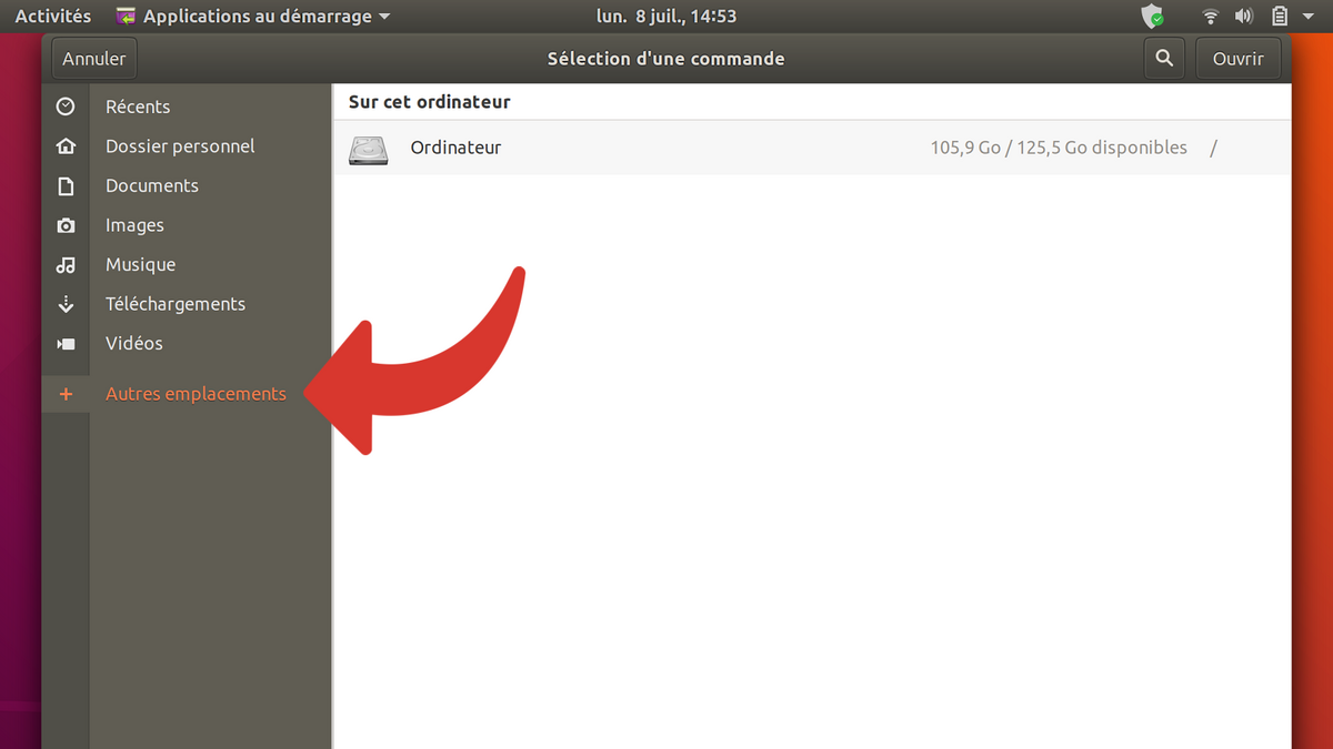 Lancement Ubuntu 8