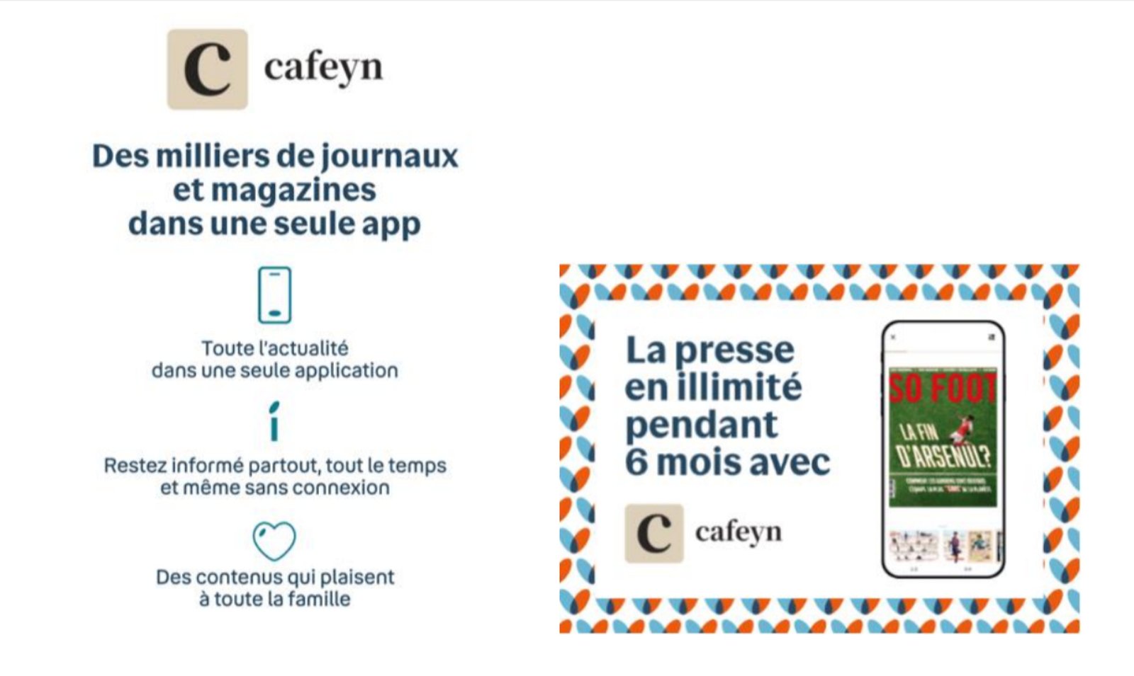 Cafeyn offert pour les abonnés mobile de Bouygues Telecom. © Bouygues Telecom