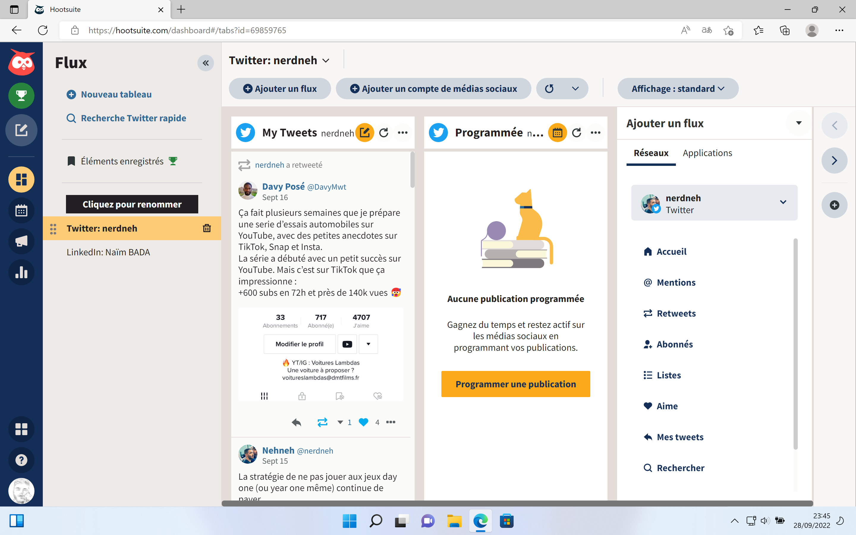 Hootsuite accueil