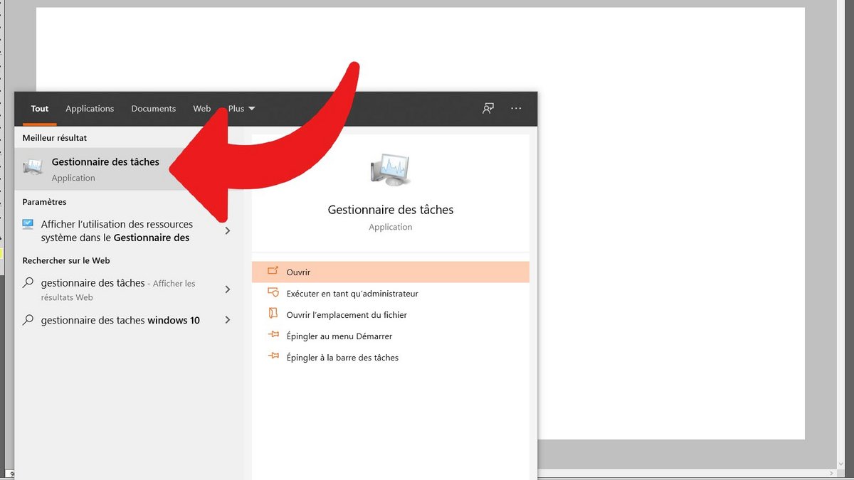 Windows 10 ouvrir gestionnaire des tâches