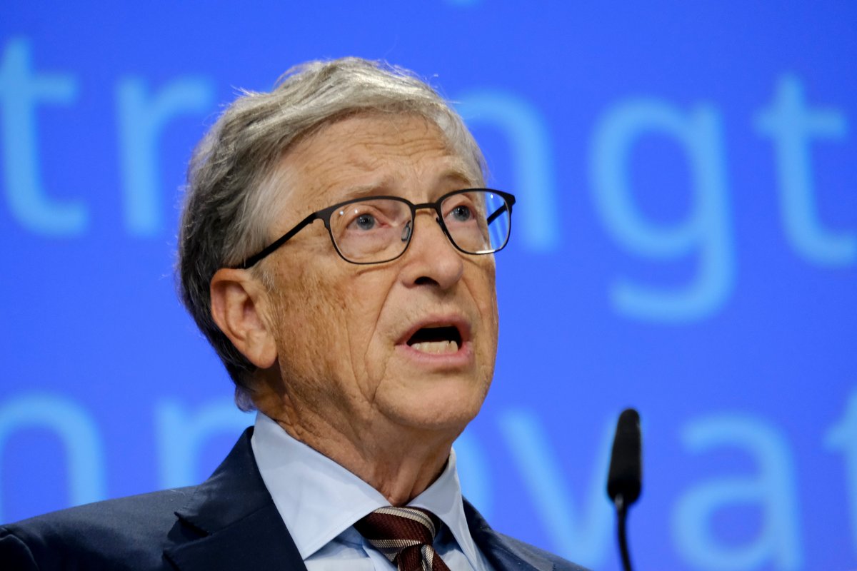 Bill Gates pris en photo à Bruxelles le 11 octobre 2023, lorsqu'il annonçait un  nouveau partenariat de financement pour l'éradication de la poliomyélite.  © Alexandros Michailidis / Shutterstock