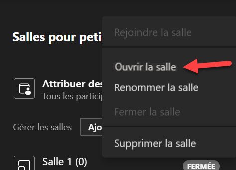 Microsoft Teams minuteur salles de pause