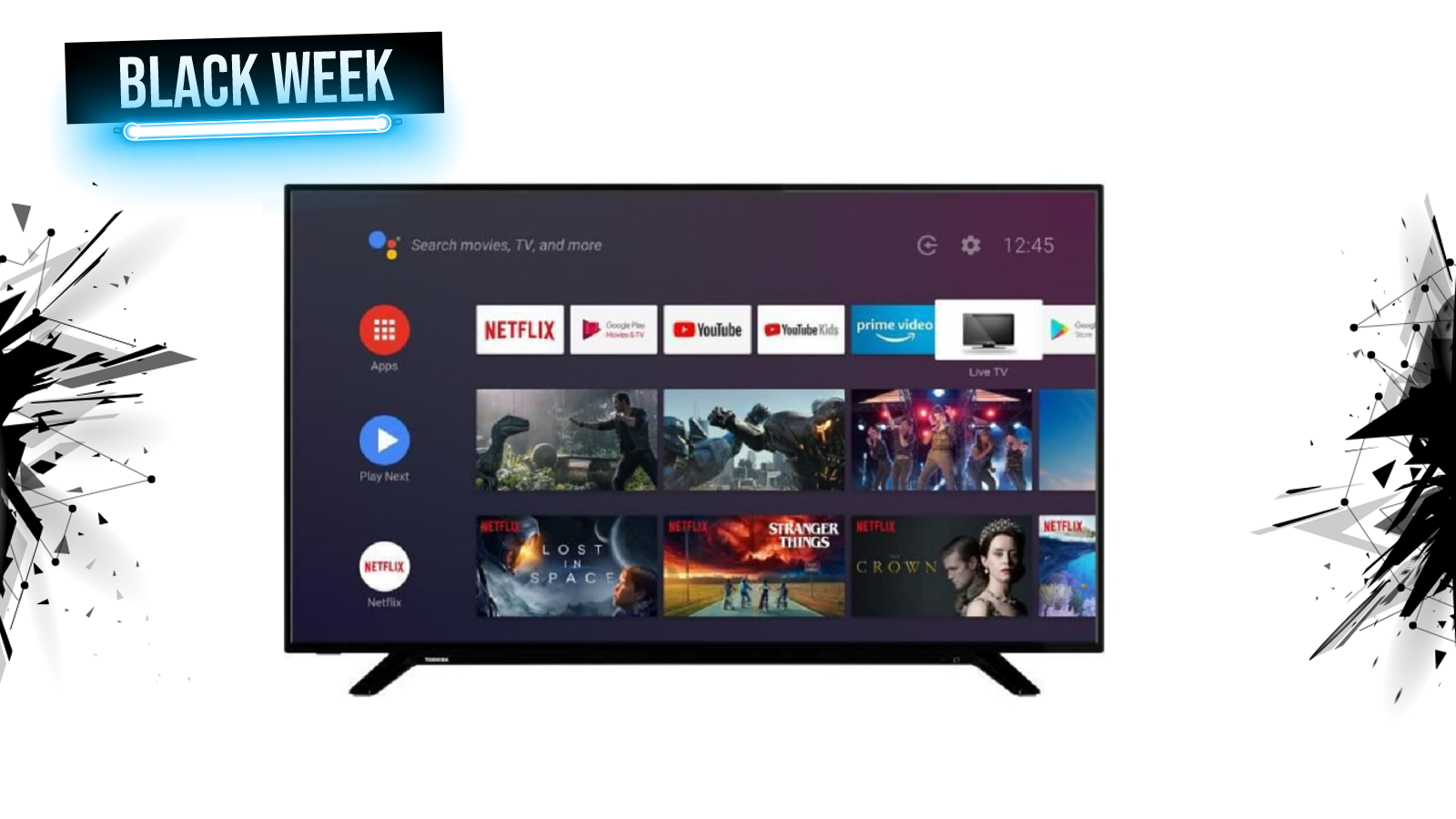 tv toshiba 4k 55" black friday