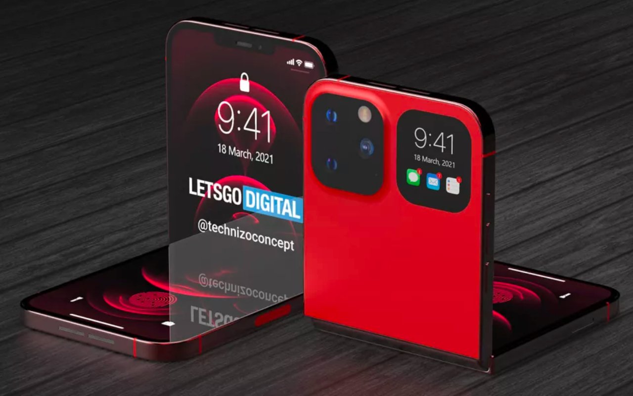 Concept d'iPhone pliant. © Technizo Concept/LetsGoDigital