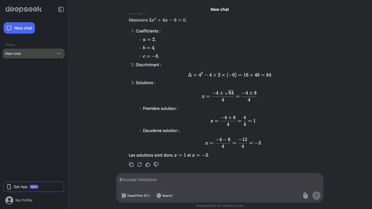 Vive les mathématiques ! © DeepSeek