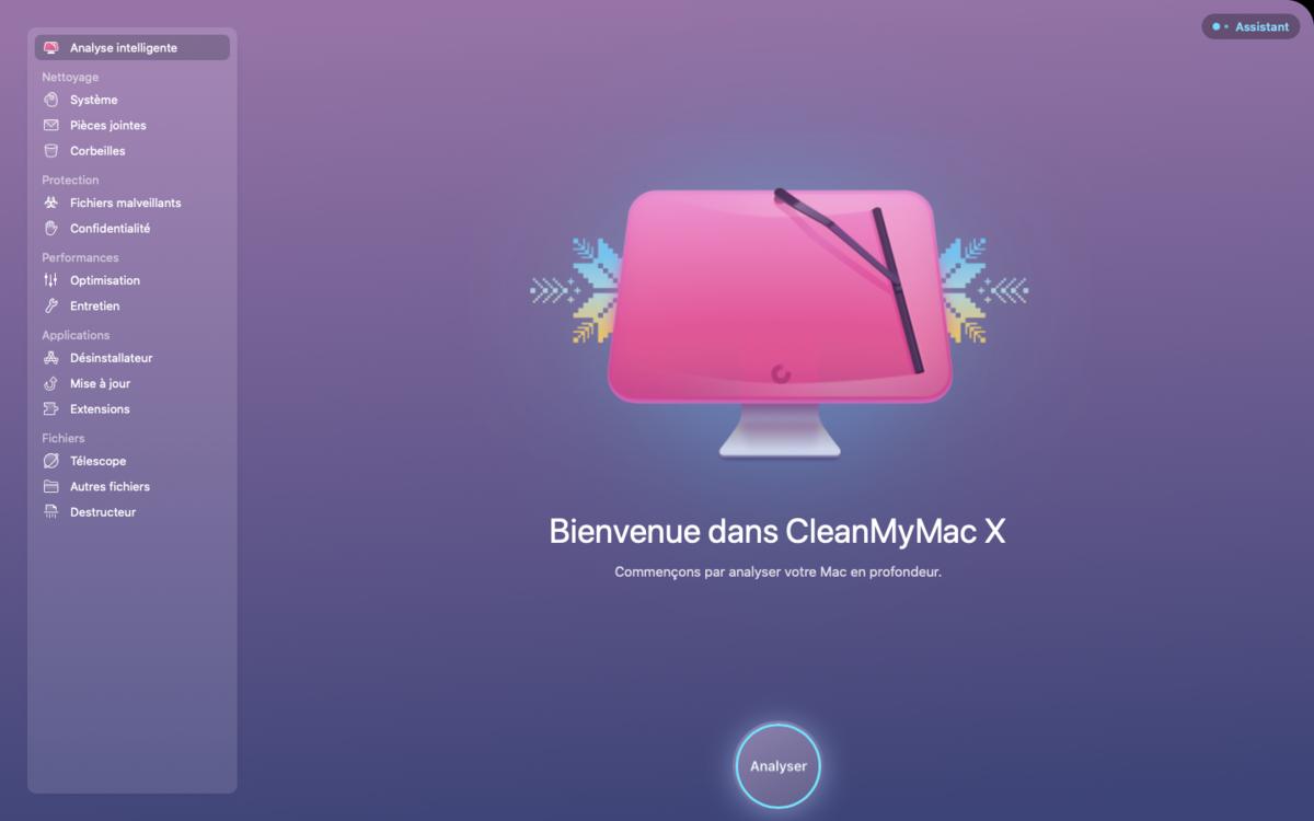 Interface de l'application CleanMyMac X © MacPaw