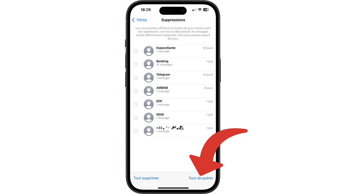 Récupérer tous les messages supprimés de votre iPhone © Clubic