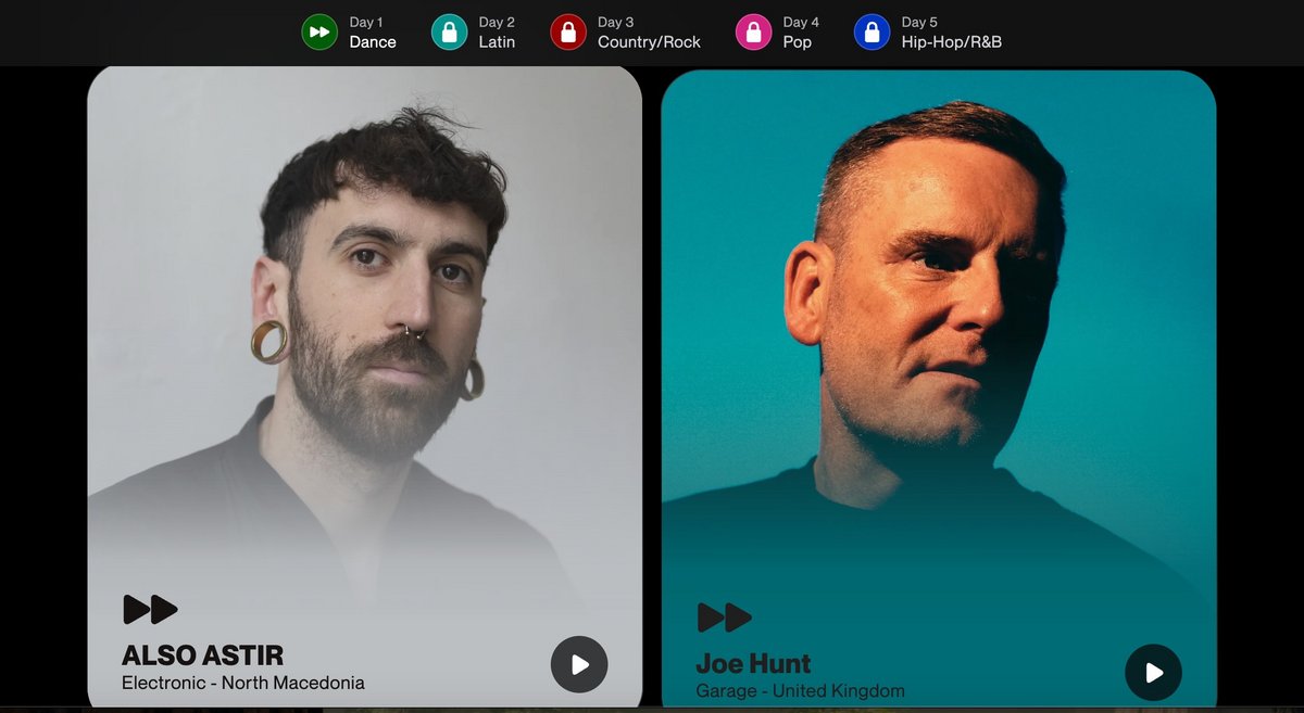 La liste des artistes prometteurs dévoilée au compte-gouttes © Shazam / Apple