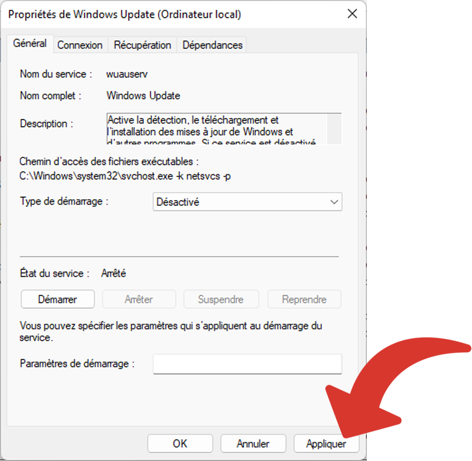 Appliquer le changement pour bloquer les mises à jour Windows 11 © Clubic